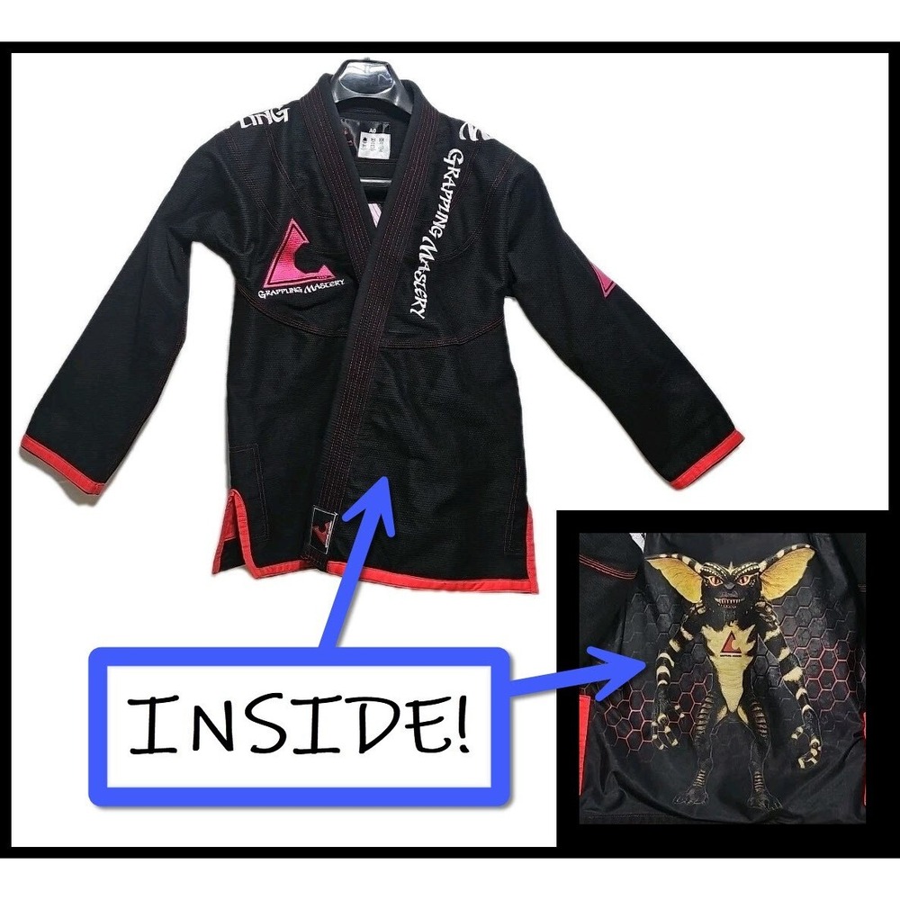 Grappling Mastery BJJ Gi Kimono A0 Gremlins Spike Black Pink Rare‎ Limited Ed